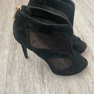Jessica Simpson Black Lace Stiletto Heels